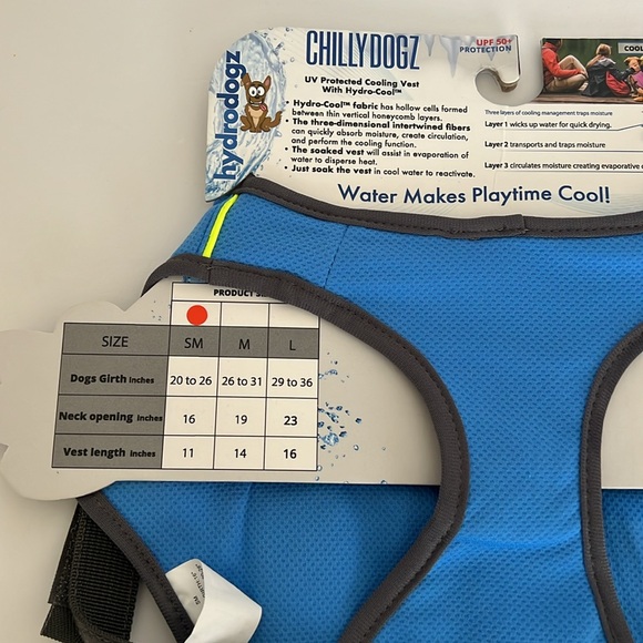 CHILLYDOGZ  Cooling Vest for Dogs Small 20 to 26 New with Tags - Picture 4 of 5